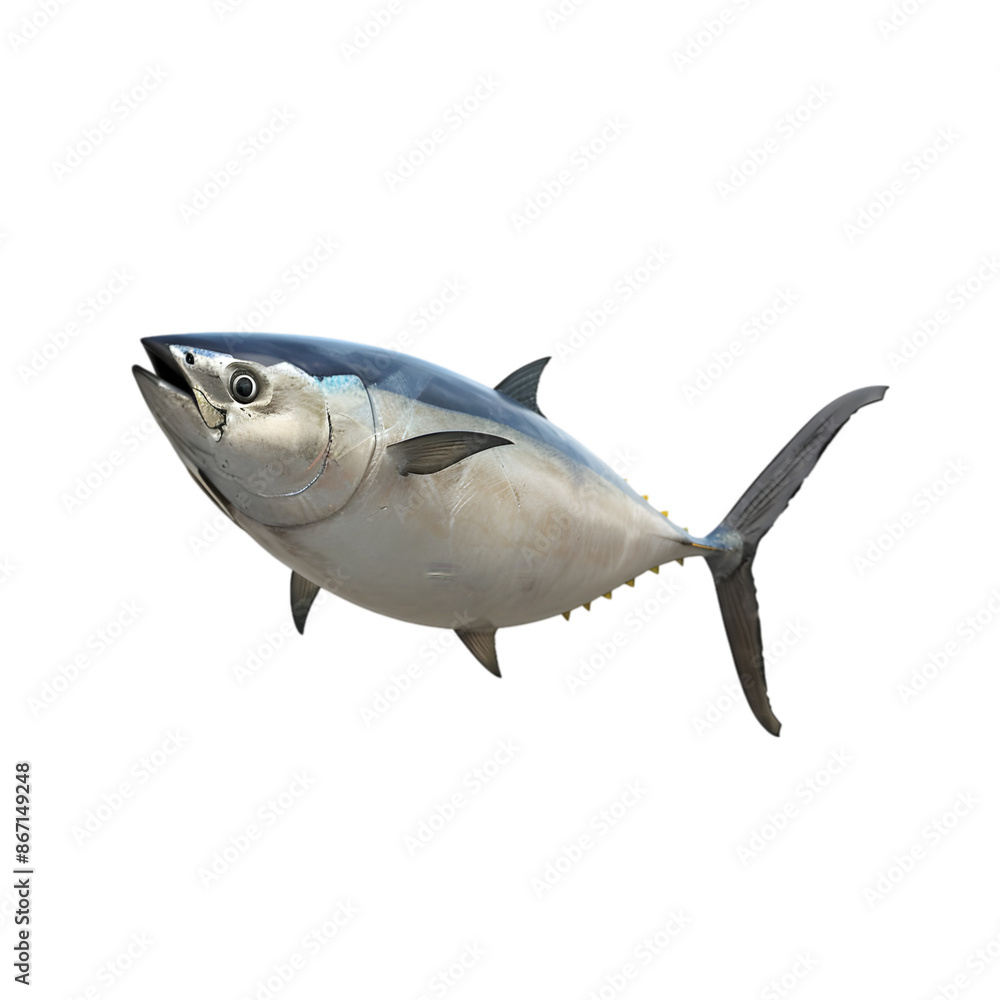 Fototapeta premium High-resolution image of a tuna fish swimming, ideal for nature or aquatic-themed projects and publications.