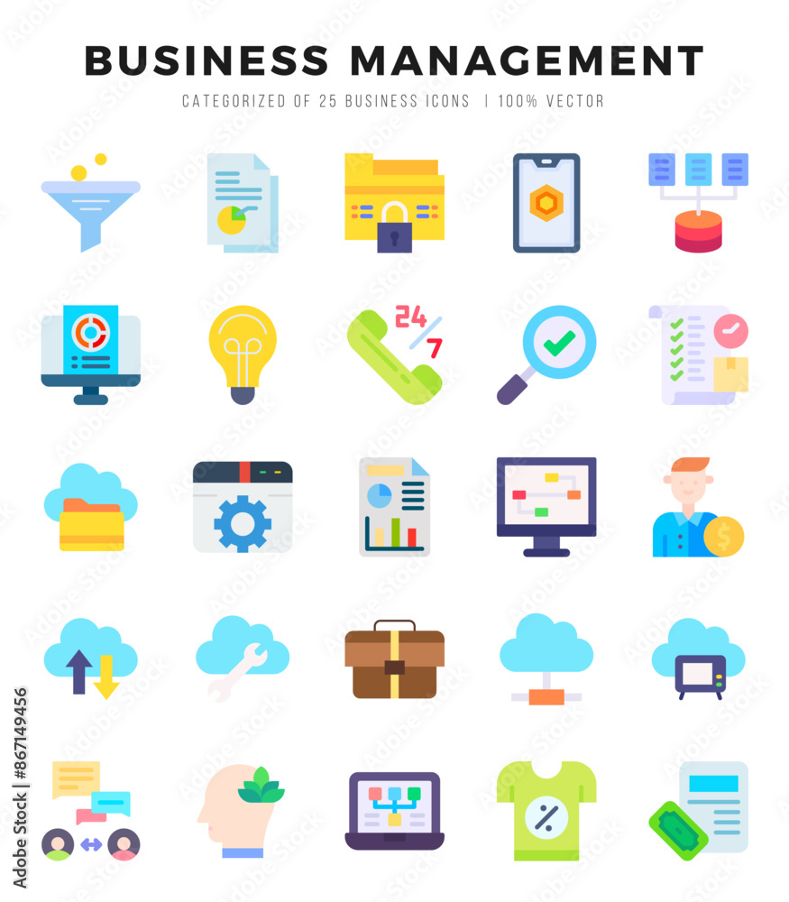 Business Management icons set. Vector illustration. Business Management icons set. Vector illustration.