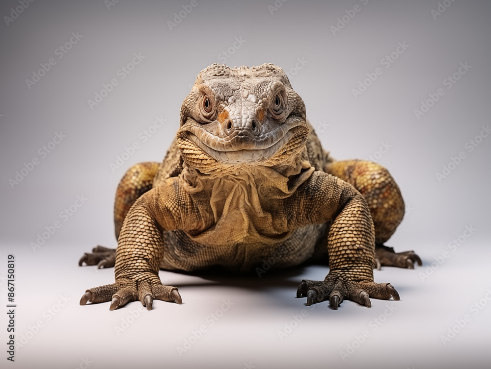 A Portrait of an iguana on an isolated background A Portrait of an iguana on an isolated background