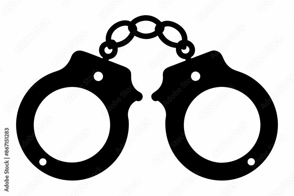 handcuffs crime vector illustration, handcuffs icon handcuffs crime vector illustration, handcuffs icon