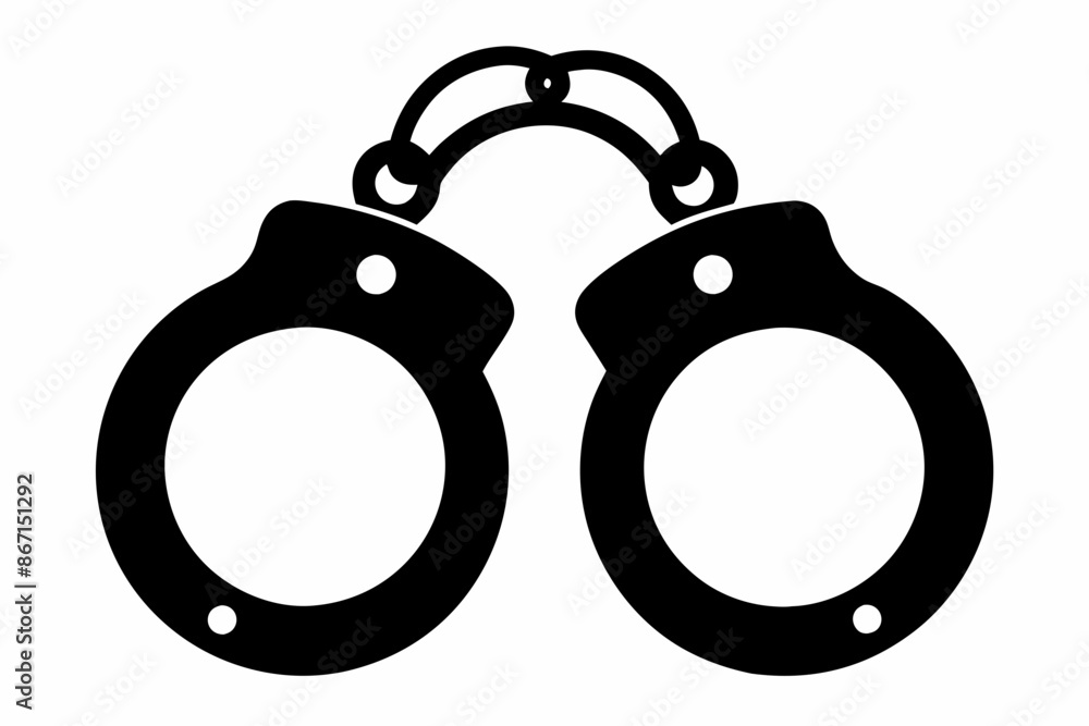 handcuffs crime vector illustration, handcuffs icon handcuffs crime vector illustration, handcuffs icon