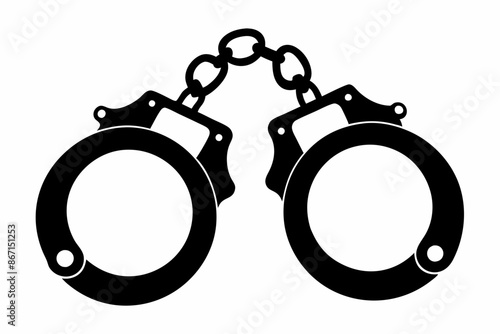 handcuffs crime vector illustration, handcuffs icon