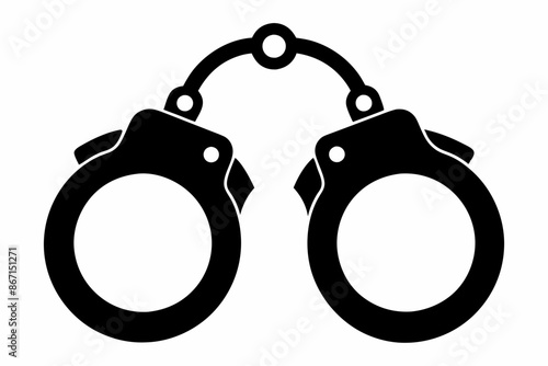 handcuffs crime vector illustration, handcuffs icon