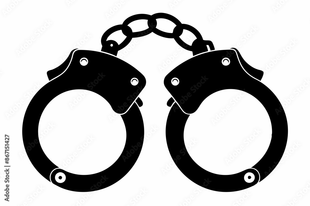 handcuffs crime vector illustration, handcuffs icon handcuffs crime vector illustration, handcuffs icon