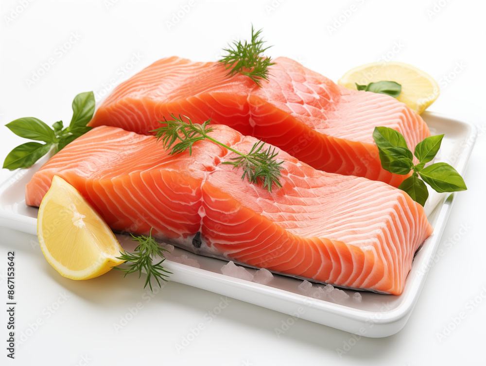 a salmon on an isolated background a salmon on an isolated background