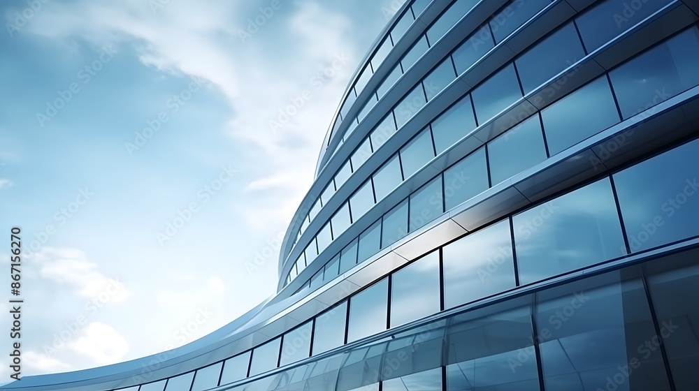 Architectural Masterpiece:Futuristic Skyscraper with Curved Glass Facade Architectural Masterpiece:Futuristic Skyscraper with Curved Glass Facade