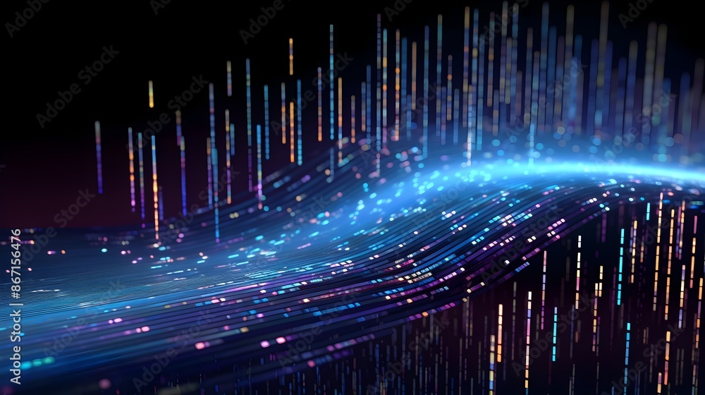 Cyber Stream 3D Digital Data and Information Concept Cyber Stream 3D Digital Data and Information Concept