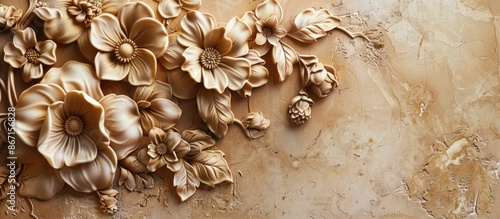 Decorative and textured elements in a shade of light brown.