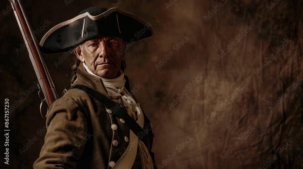 Fototapeta premium Classic american army brown background with copy space