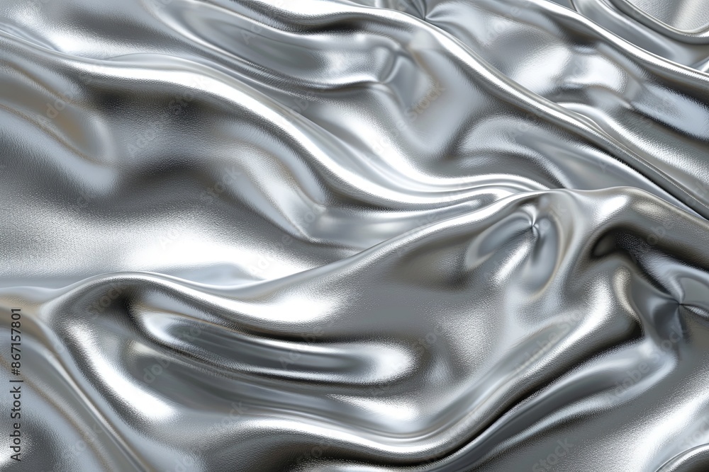 Silver abstract background with wavy pattern created with generative ai Silver abstract background with wavy pattern created with generative ai