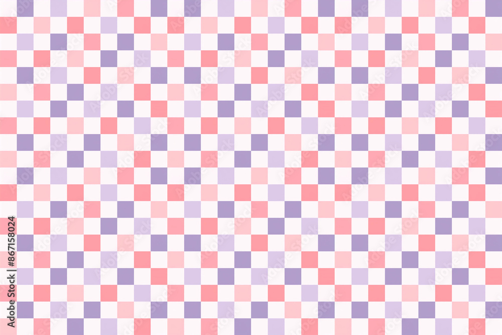 Fototapeta premium ピンクと紫の市松模様シームレスパターン背景