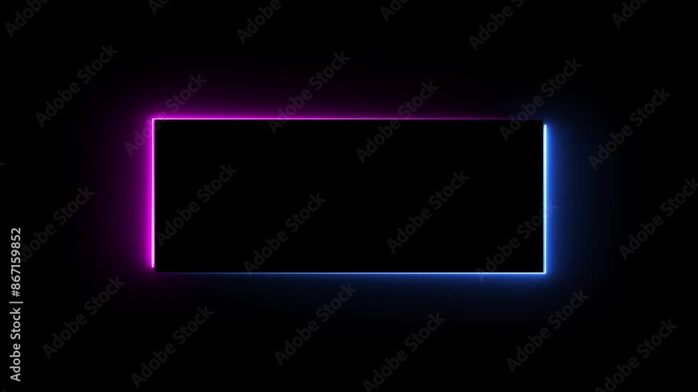 abstract beautiful blue neon frame background animation 4k video. abstract beautiful blue neon frame background animation 4k video.