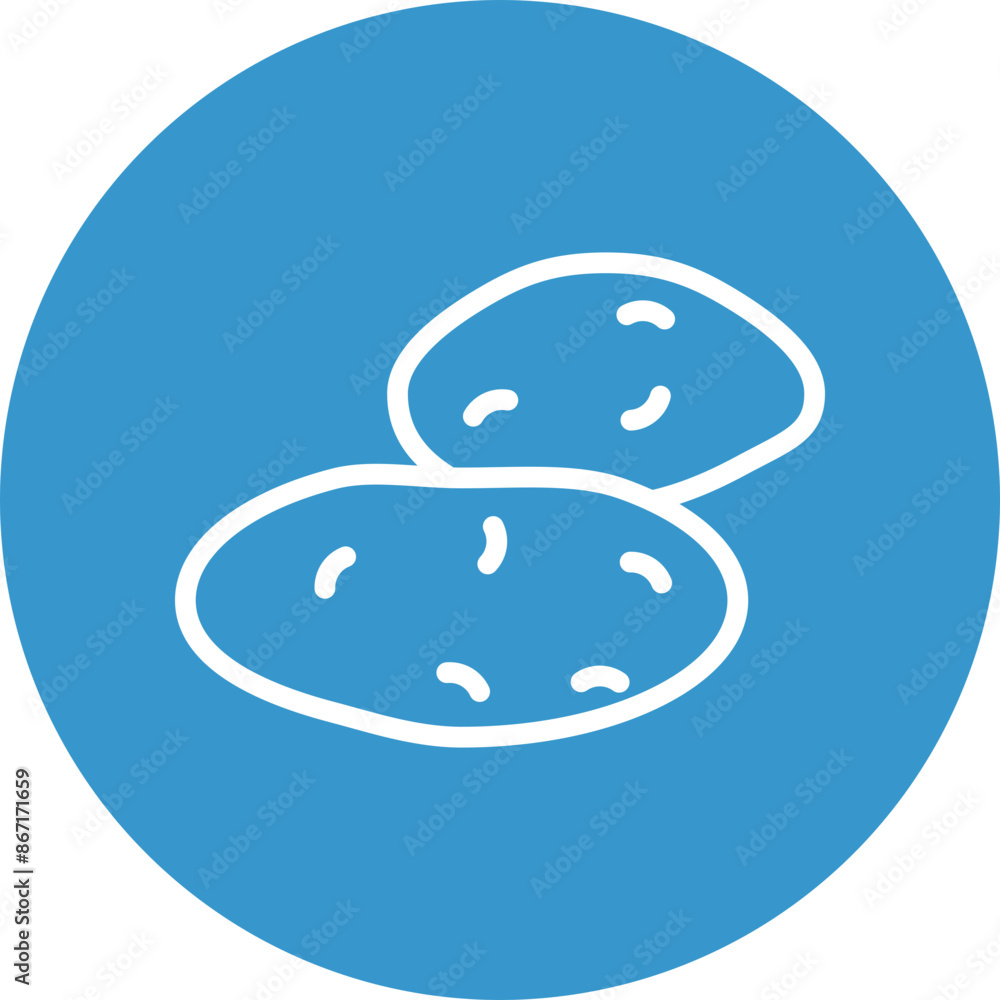 Potato Line White Circles Multicolor Potato Line White Circles Multicolor