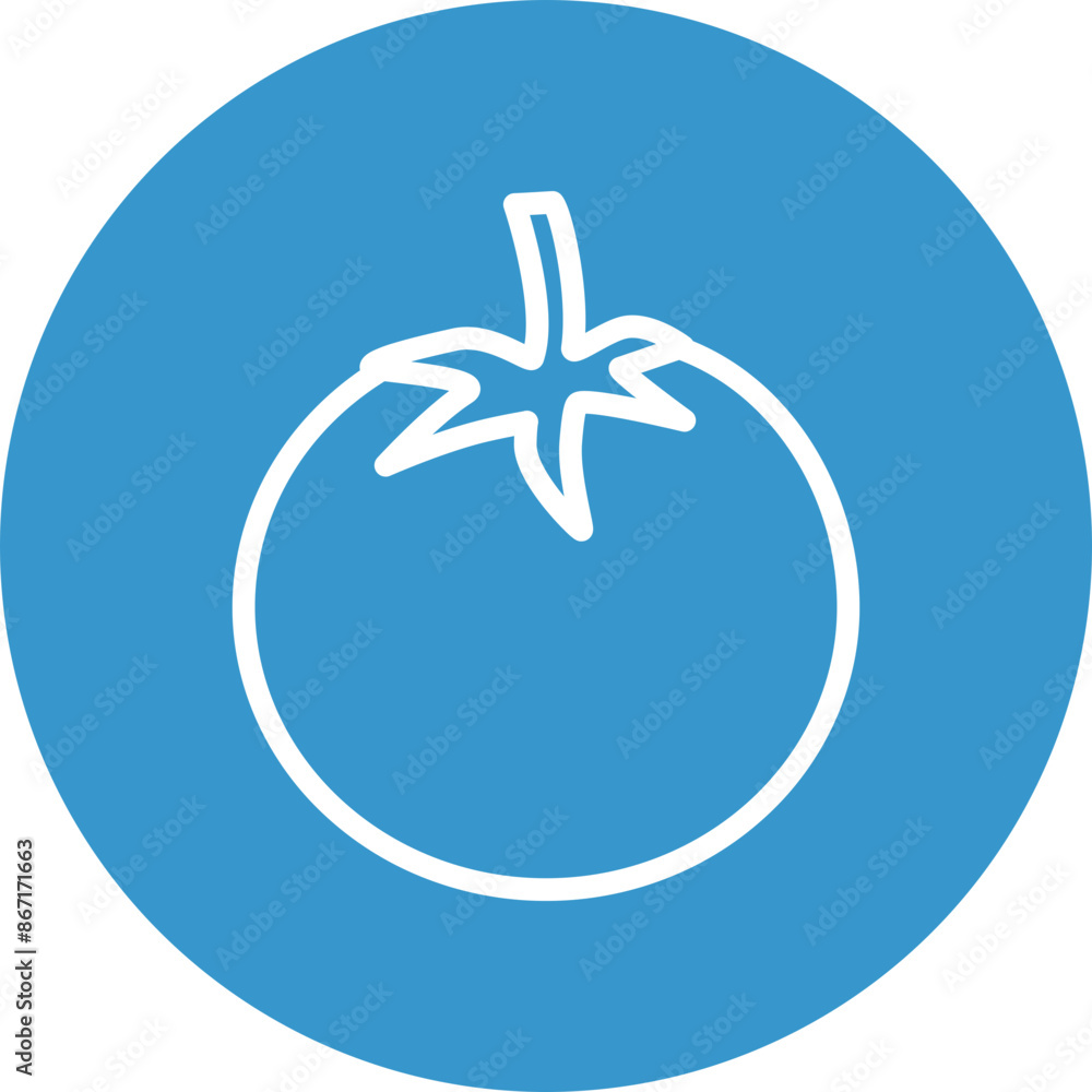 Obraz premium Tomato Line White Circles Multicolor