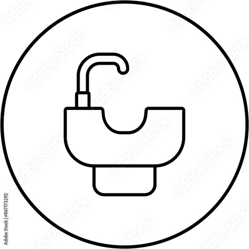 Hair wash sink Icon
