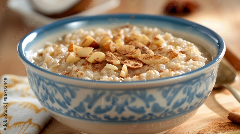 A bowl of warm oatmeal topped with a sful of almond butter a sprinkle of cinnamon and a drizzle of melted coconut oil highlighting the combination of healthy fats in a comforting breakfast. A bowl of warm oatmeal topped with a sful of almond butter a sprinkle of cinnamon and a drizzle of melted coconut oil highlighting the combination of healthy fats in a comforting breakfast.