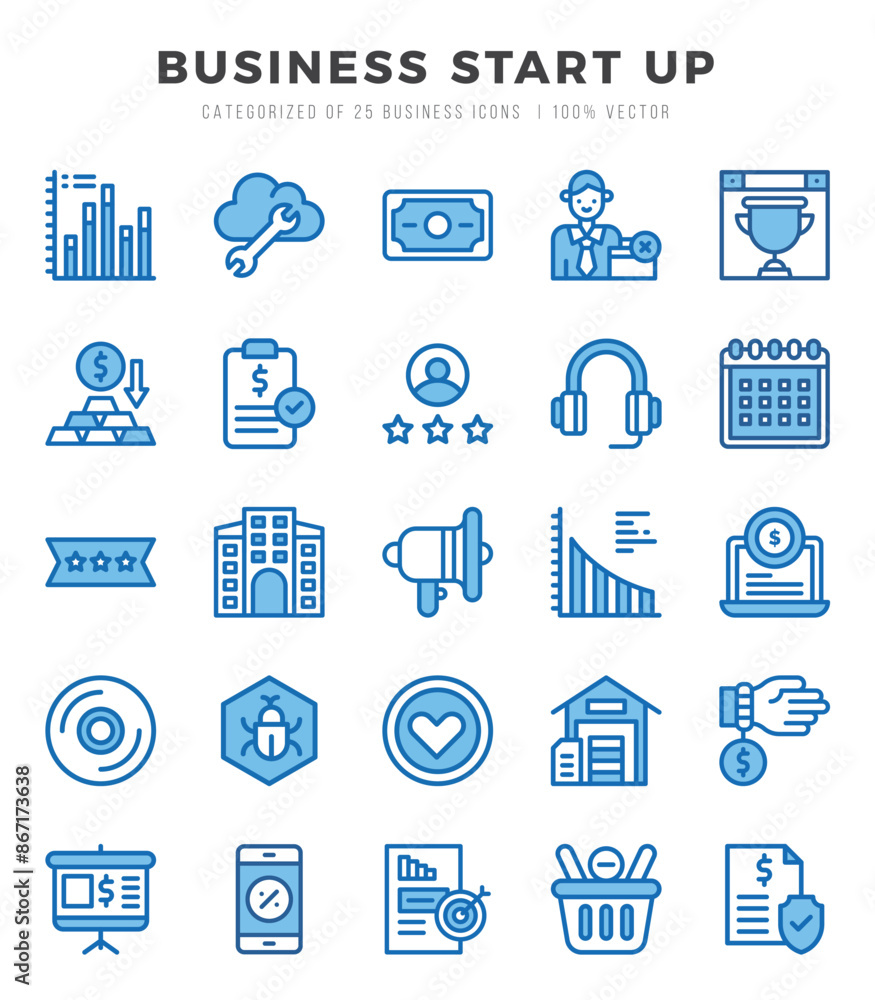 Business Start Up icons set. Vector illustration. Business Start Up icons set. Vector illustration.