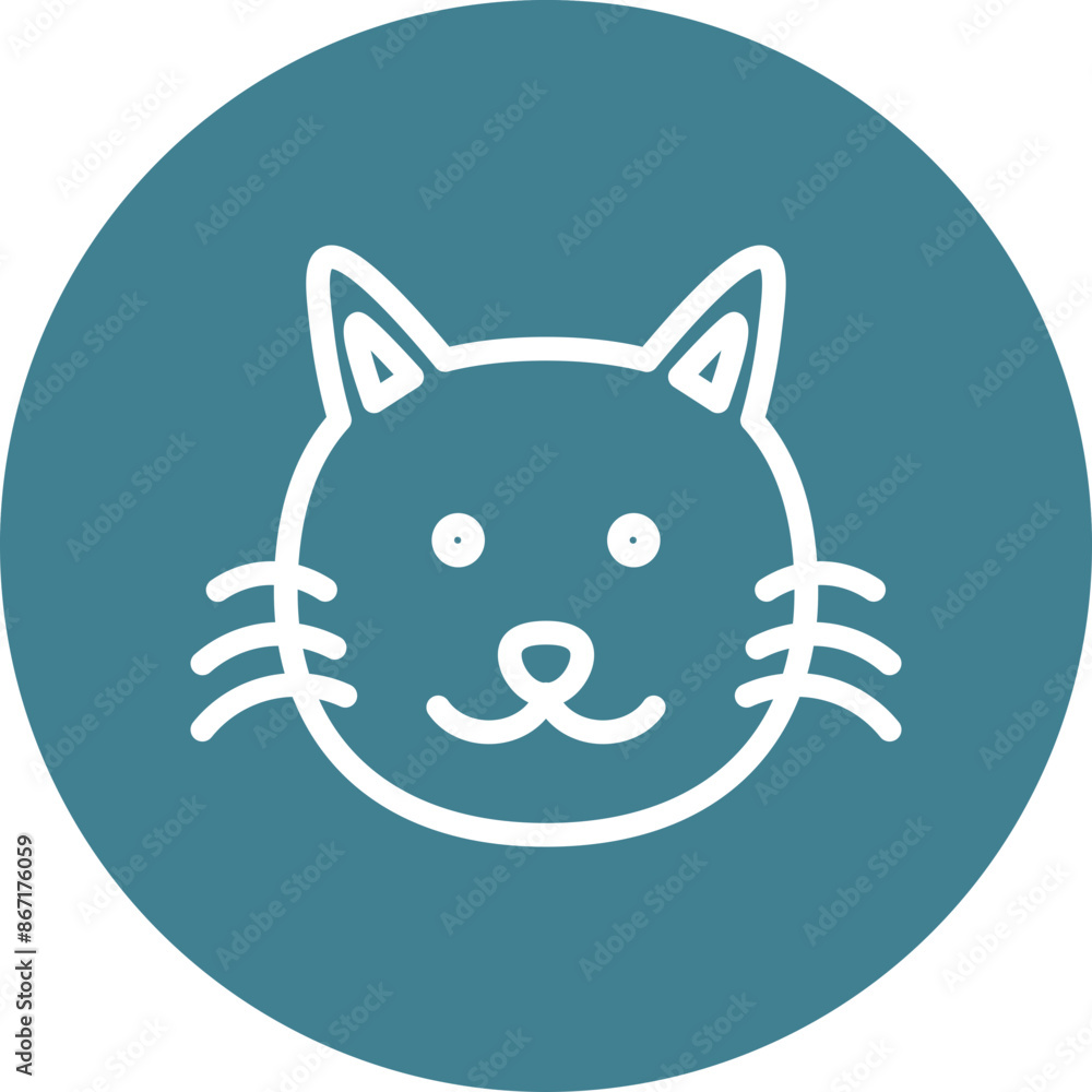 Cat Line White Circles Multicolors Cat Line White Circles Multicolors