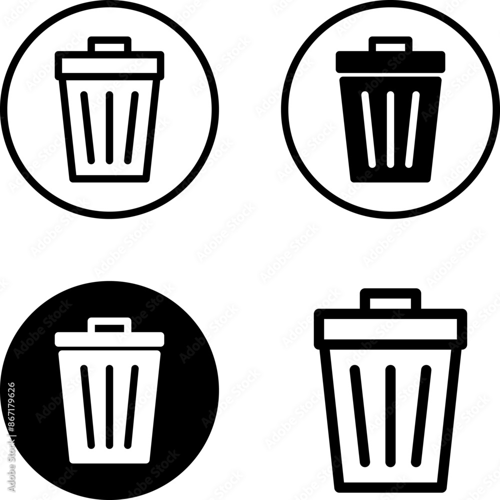 vector icon trash bin button set. dustbin icon vector. recycle icon vector vector icon trash bin button set. dustbin icon vector. recycle icon vector