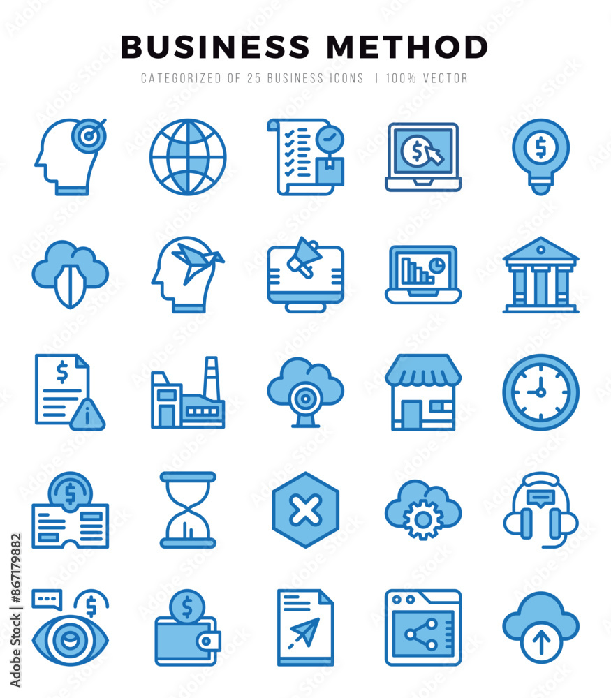Business Method icons set for website and mobile site and apps. Business Method icons set for website and mobile site and apps.