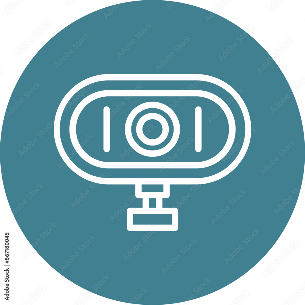 Web Cam Line White Circles Multicolors Web Cam Line White Circles Multicolors
