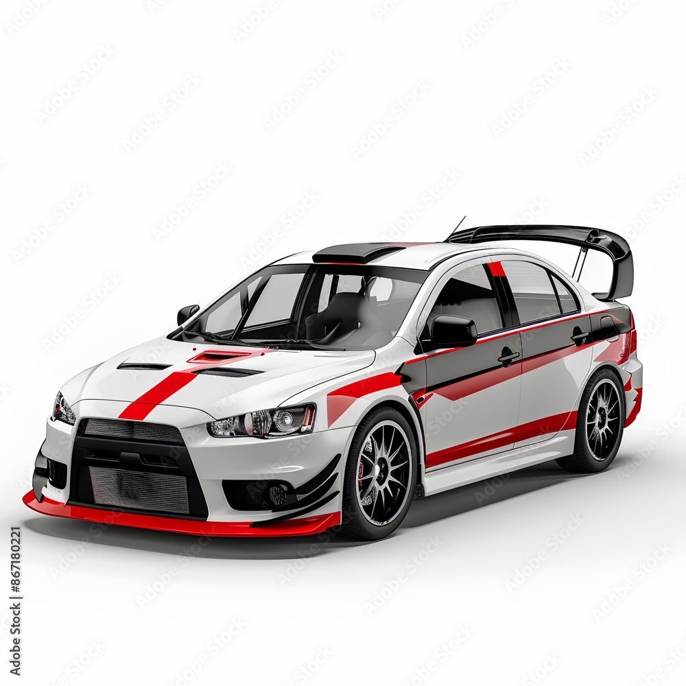 Mockup racing car isolate on white background Mockup racing car isolate on white background