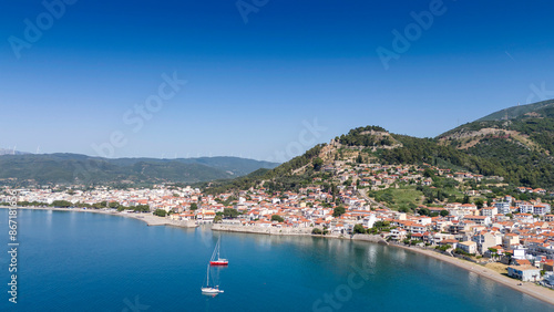 The historic port of Nafpaktos, Greece photo