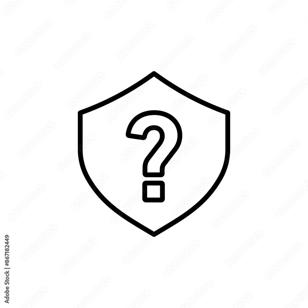 Shield Interrogation Icon Set Security and Defense Illustrations for Safety Projects Shield Interrogation Icon Set Security and Defense Illustrations for Safety Projects