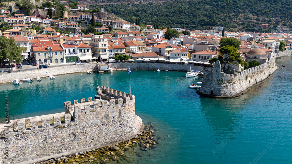 Fototapeta premium The historic port of Nafpaktos, Greece