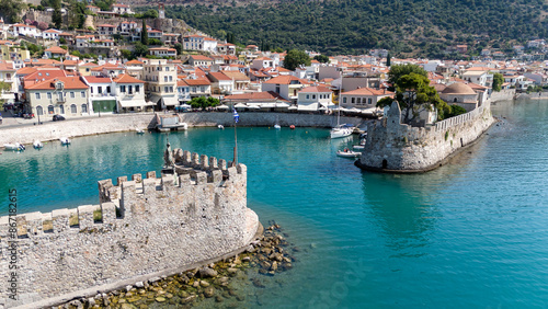 The historic port of Nafpaktos, Greece photo