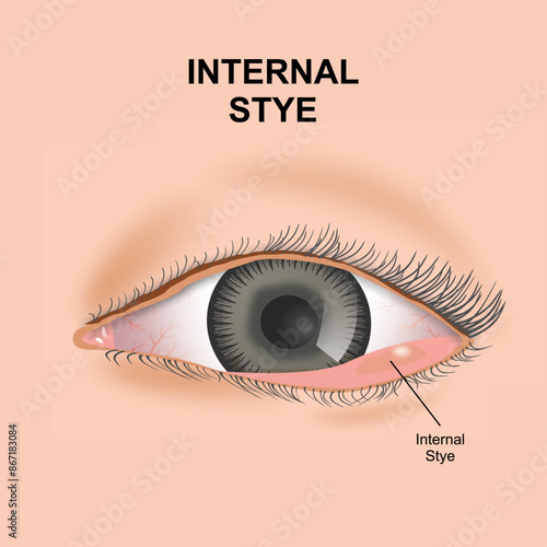 Internal Stye (Sty) eye illustration