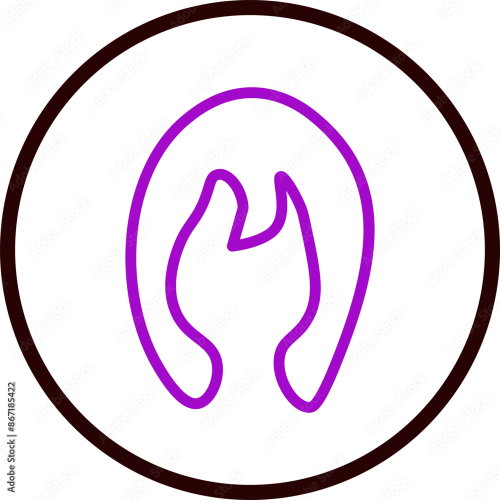 Healthy Hair Line Purple Circle Black Healthy Hair Line Purple Circle Black