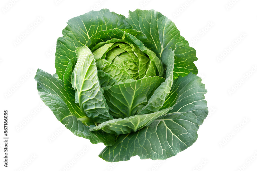 Fresh green cabbage head with crumpled leaves isolated on a white background. Fresh green cabbage head with crumpled leaves isolated on a white background.