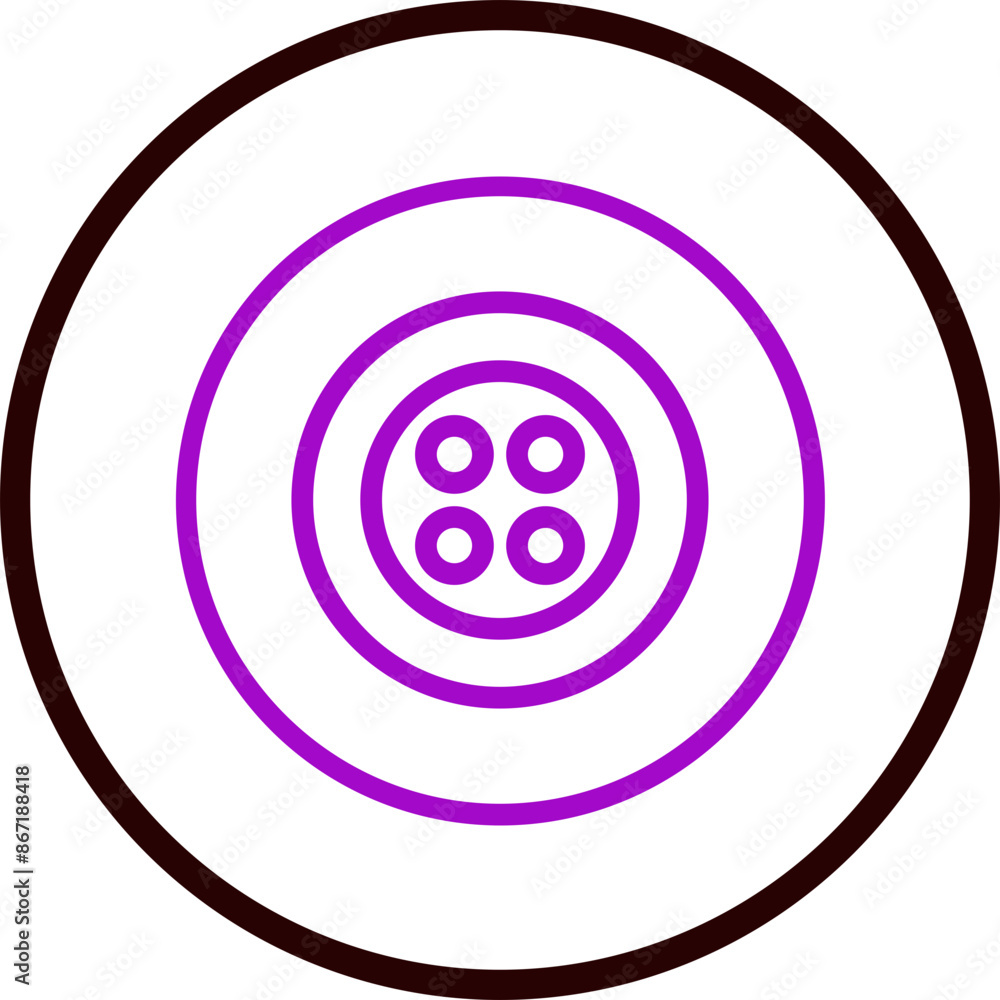 Button Line Purple Circle Black Button Line Purple Circle Black