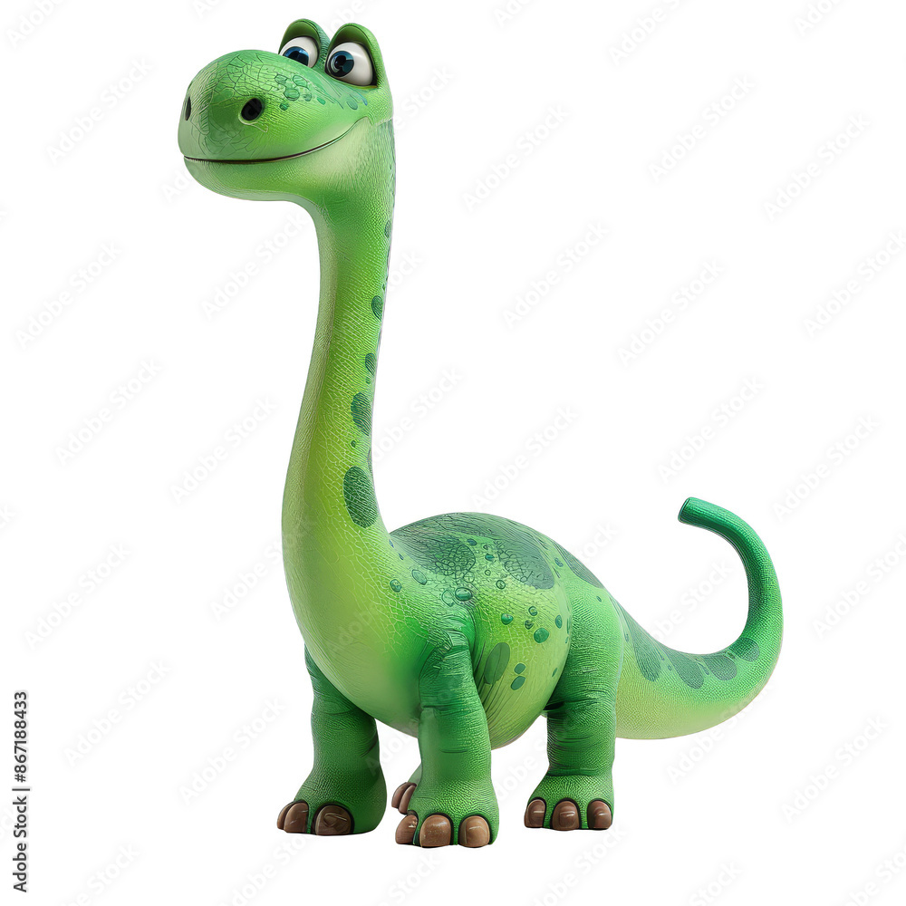 Naklejka premium 3d Dinosaur toy isolated on the white background