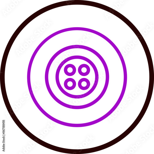 Button Line Purple Circle Black