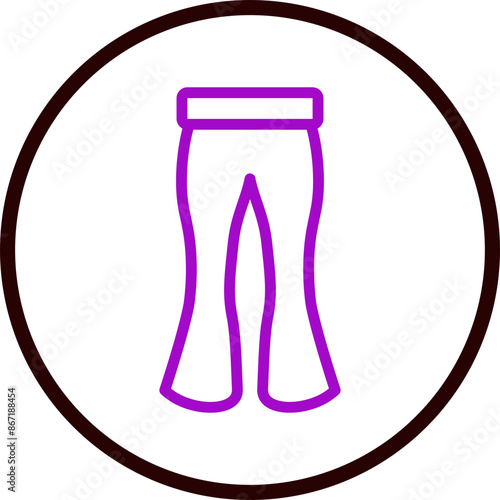 Pajama Line Purple Circle Black