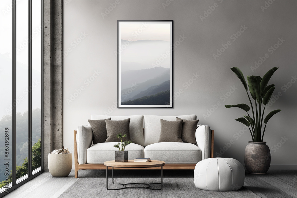 Frame mockup, ISO A paper size. Home Office wall poster mockup. Interior mockup with office background. Modern interior design. Frame mockup, ISO A paper size. Home Office wall poster mockup. Interior mockup with office background. Modern interior design.