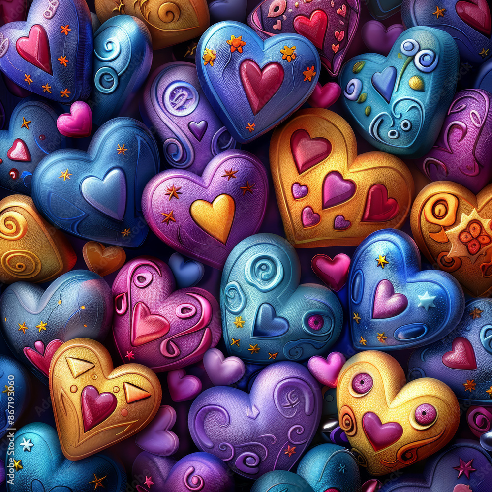 Fototapeta premium collection_of_hearts