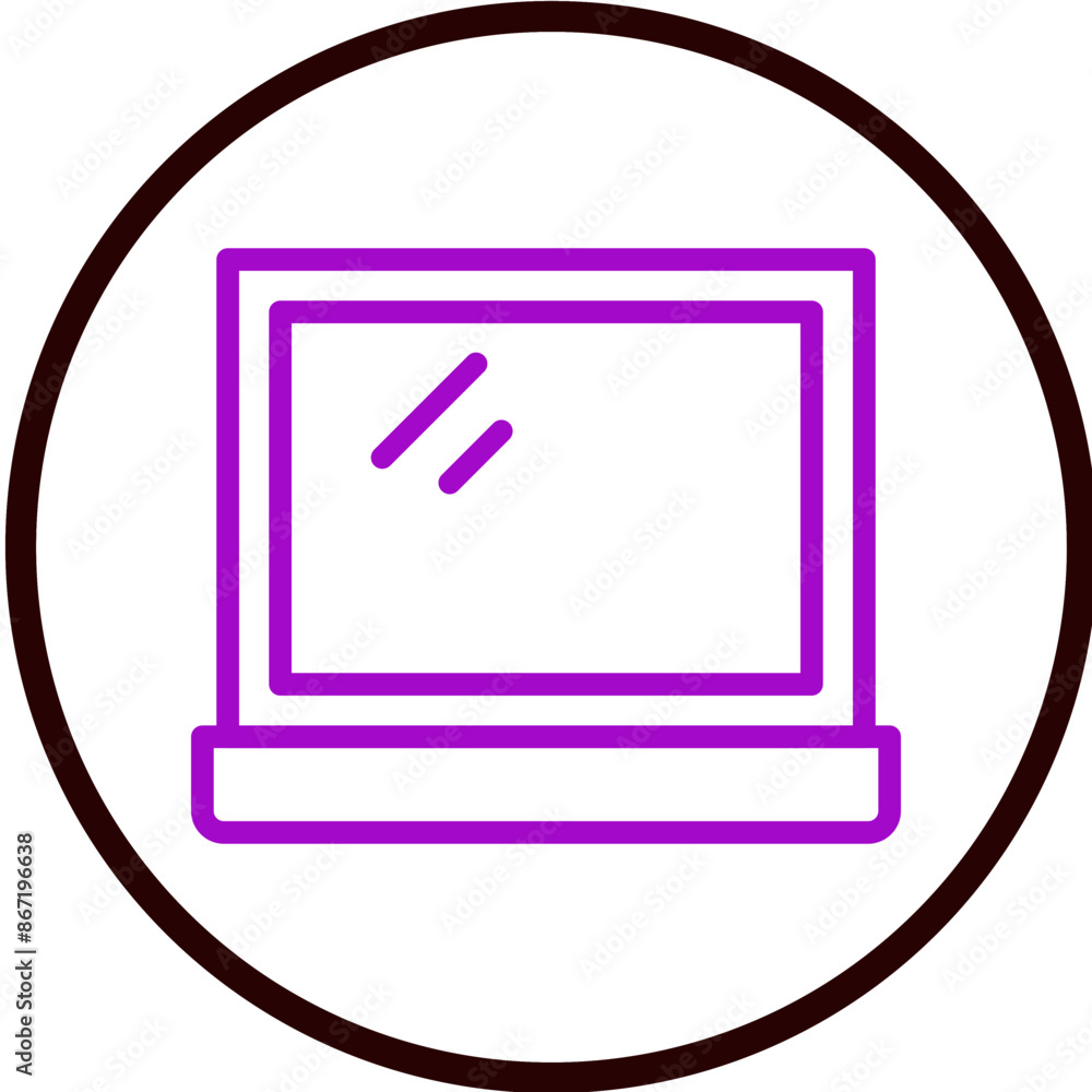 Laptop Vector Line Icon Design Laptop Vector Line Icon Design