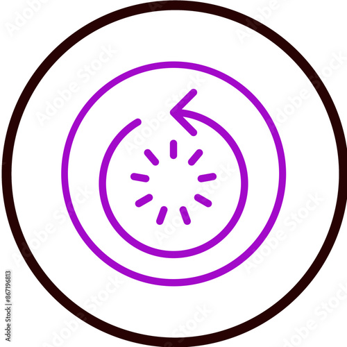 Restart Vector Line Icon Design