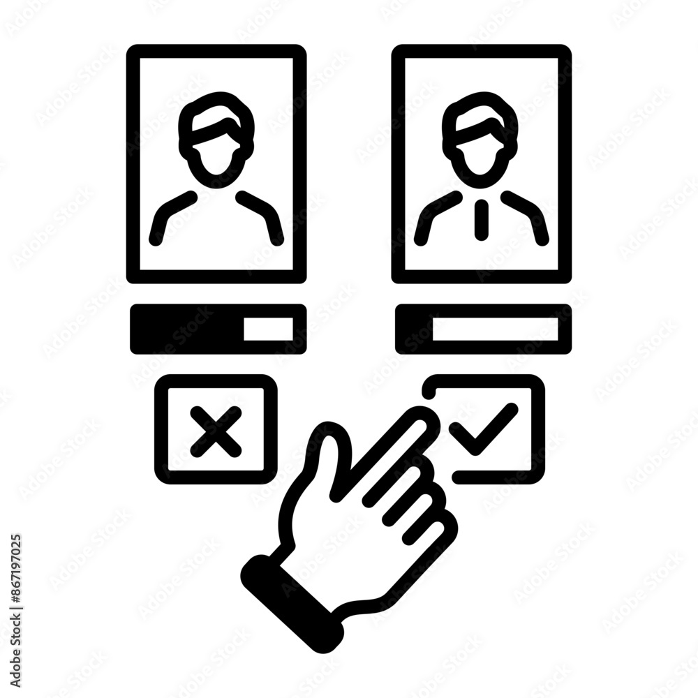 An outline icon of unjust voting An outline icon of unjust voting