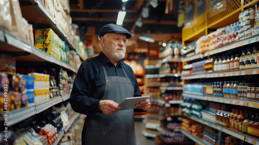 The senior store employee The senior store employee