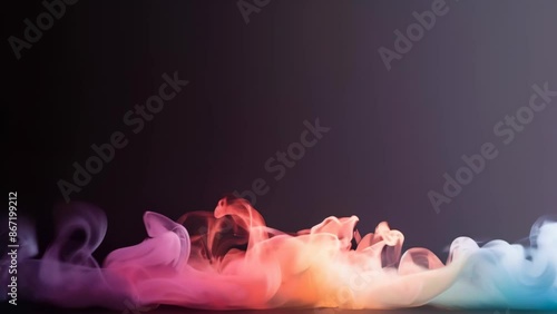 Colorful neon flames dance against a dark background. Vibrant hues of pink, orange, blue, and green create an ethereal, mesmerizing display of light and energy.	