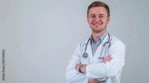 The smiling male doctor photo