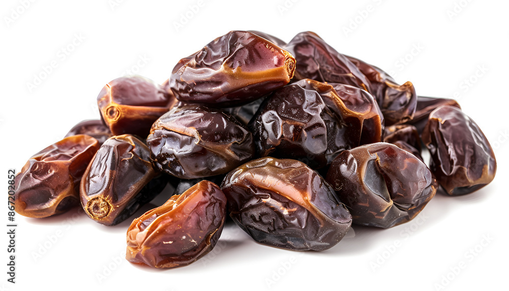 Dried dates isolated on white background. Close-up Dried dates isolated on white background. Close-up