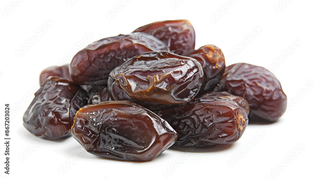 Dried dates isolated on white background. Close-up Dried dates isolated on white background. Close-up