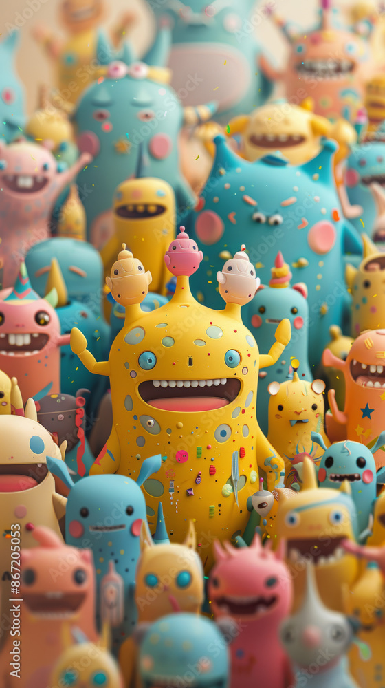 Fototapeta premium cute_aliens_toys