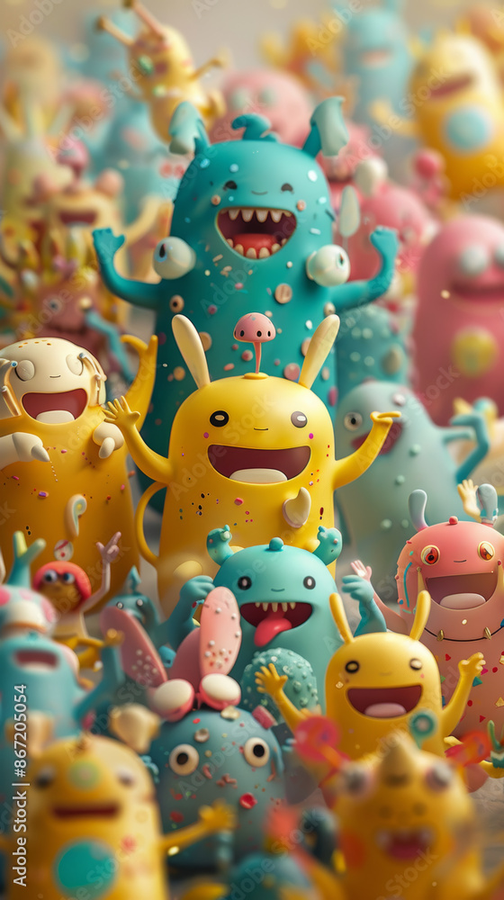 Fototapeta premium cute_aliens_toys