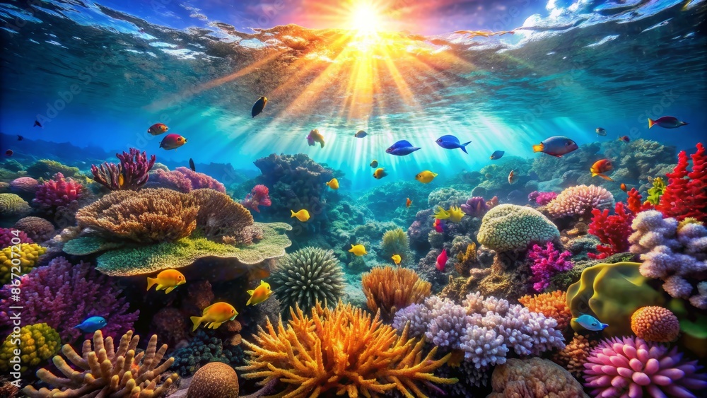 Fototapeta premium This is an image of a coral reef.